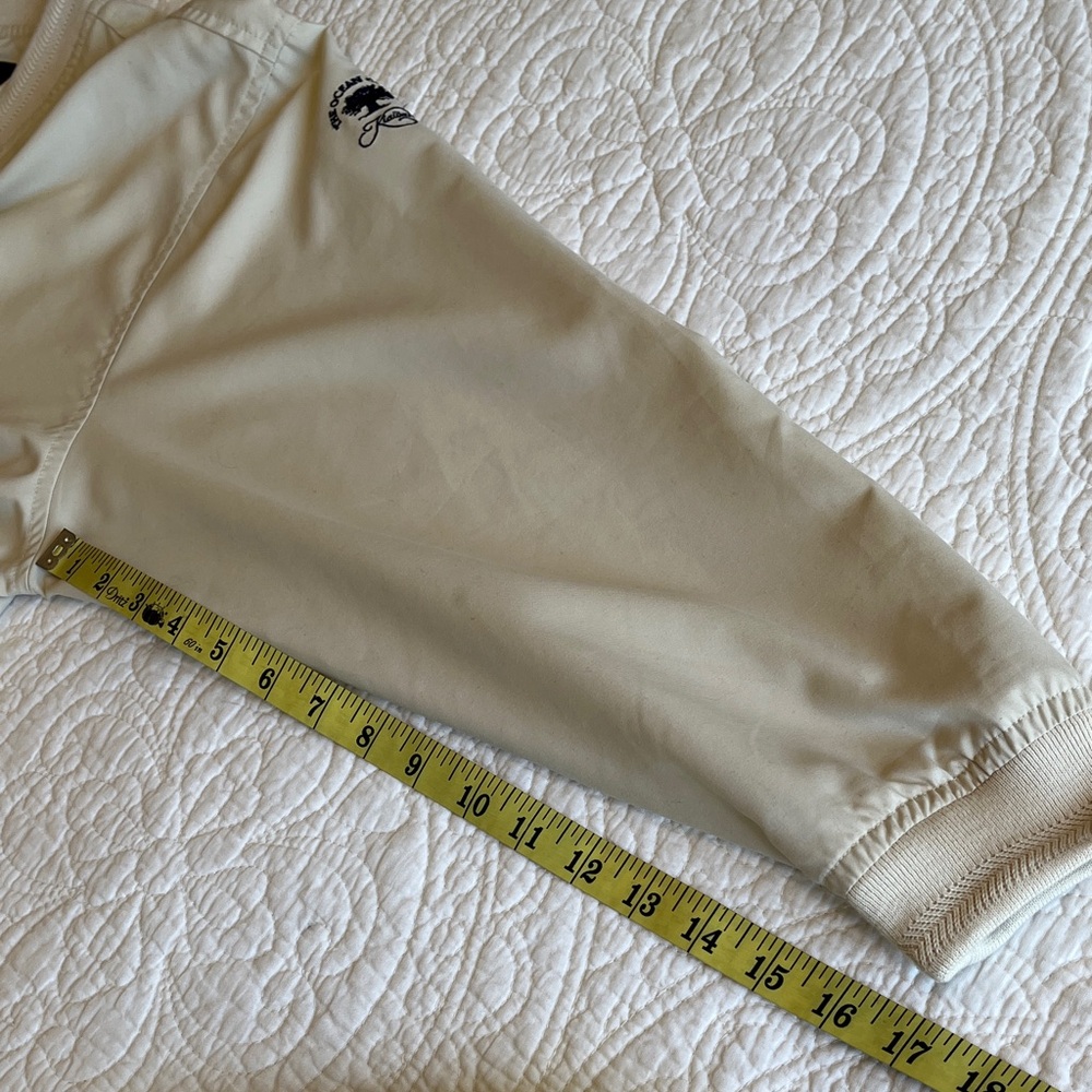 PGA‎ Tour Windbreaker Pullover Top Women's M World Cup Kiawah V-Neck Beige Golf - Picture 12 of 16